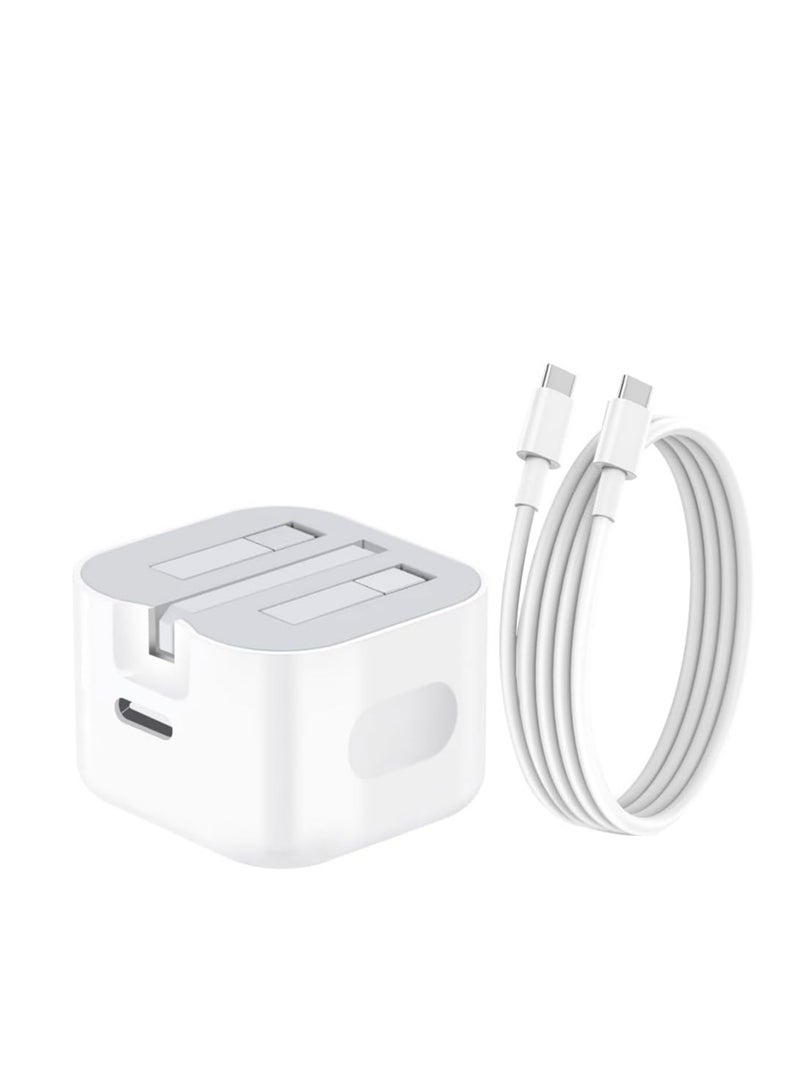 20W Fast Charger for iPhone 17/16/15 Charger iPad Pro, USB C Fast Charger with 6.6FT USB C Cable for iPhone 17/16/16 Plus/16 Pro/16 Pro Max iPad Pro 13/12.9/11 inch, iPad Air 6th/5th/4th Generation - Image 3