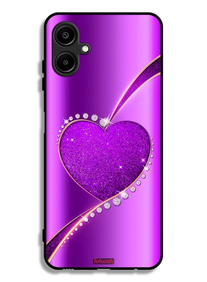Tolwak Samsung Galaxy A06 4G Protective Case Cover Glitter Heart - Image 1