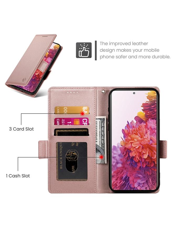 اس-توب جراب لهاتف Samsung Galaxy S20 FE 5G مع مشبك جانبي مغناطيسي من الجلد المصقول - Image 4