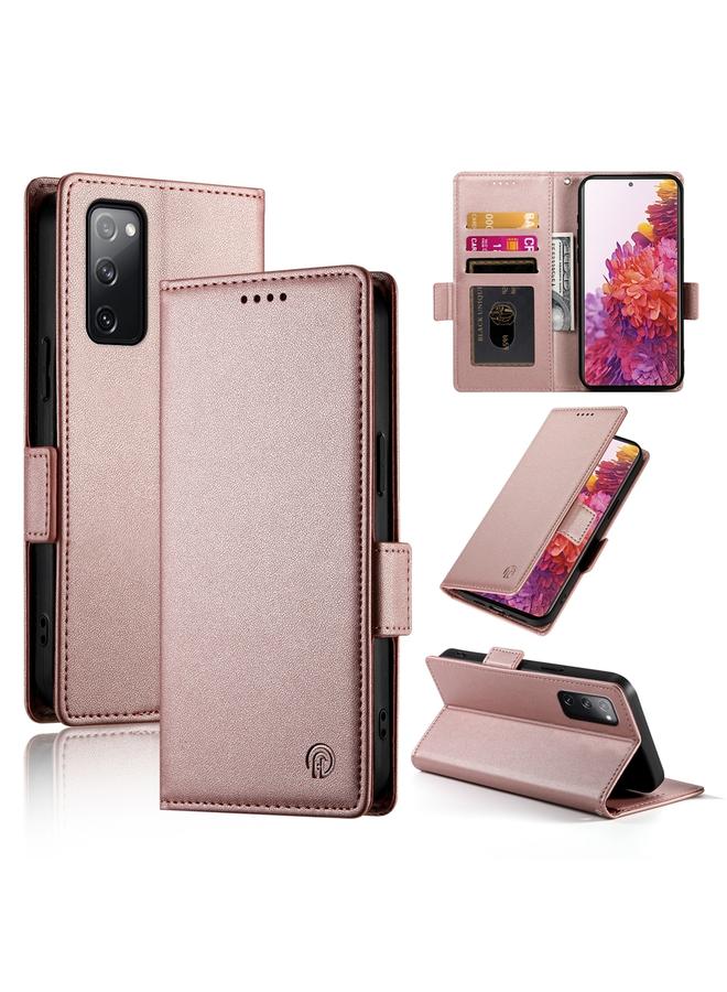 اس-توب جراب لهاتف Samsung Galaxy S20 FE 5G مع مشبك جانبي مغناطيسي من الجلد المصقول - Image 1