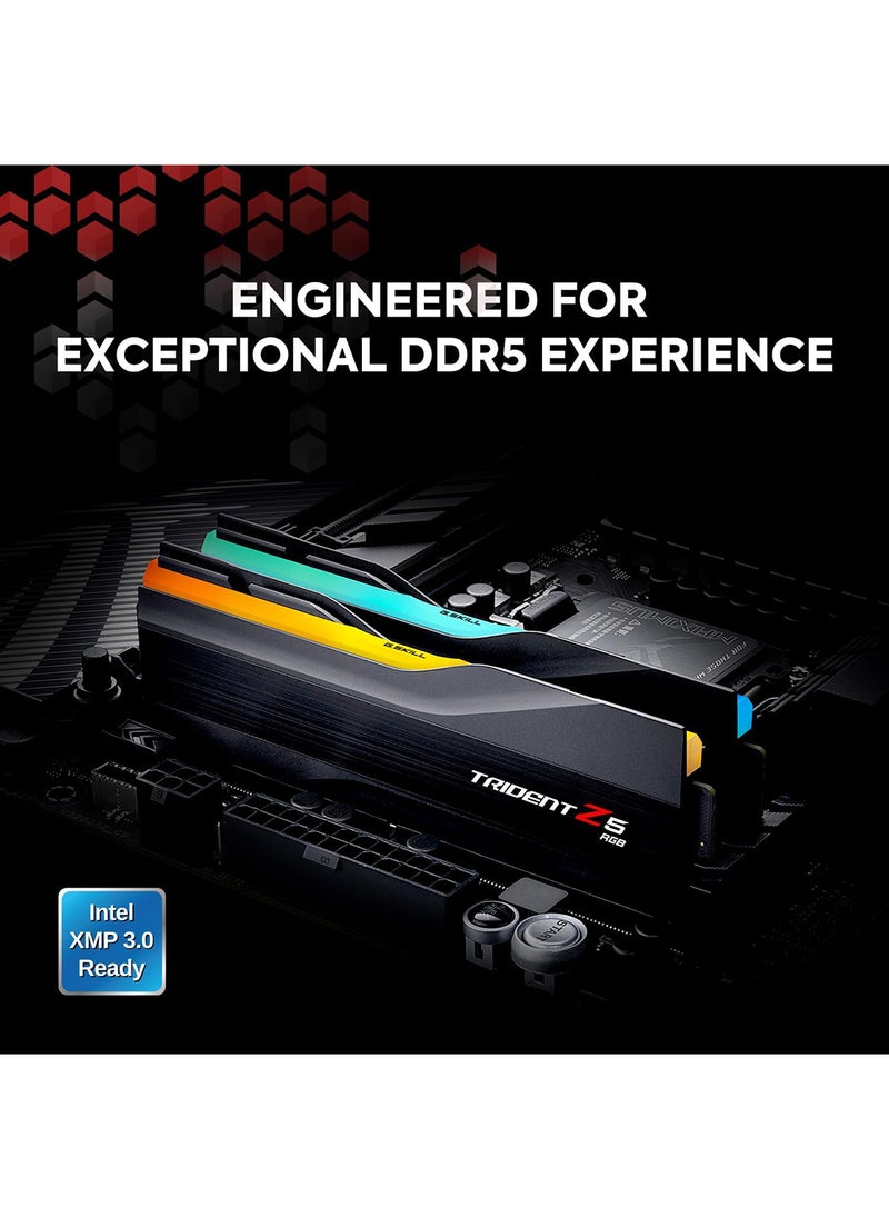 G.Skill - ذاكرة الوصول العشوائي DDR5 من سلسلة Trident Z5 RGB (Intel XMP 3.0) سعة 32 جيجابايت (2x16 جيجابايت) 7200MT/s CL34-45-45-115 1.40 فولت ذاكرة كمبيوتر سطح المكتب UDIMM - Image 1