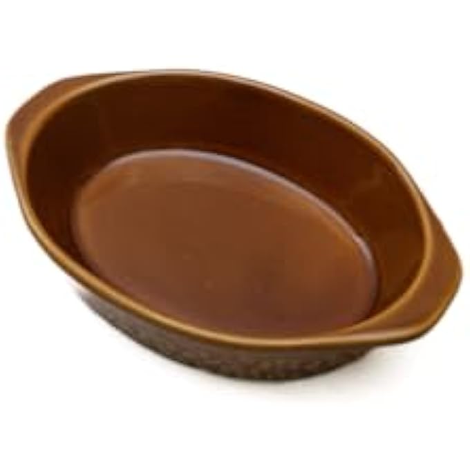 rayihni Flower Relief Oval Bakeware Brown - Image 2
