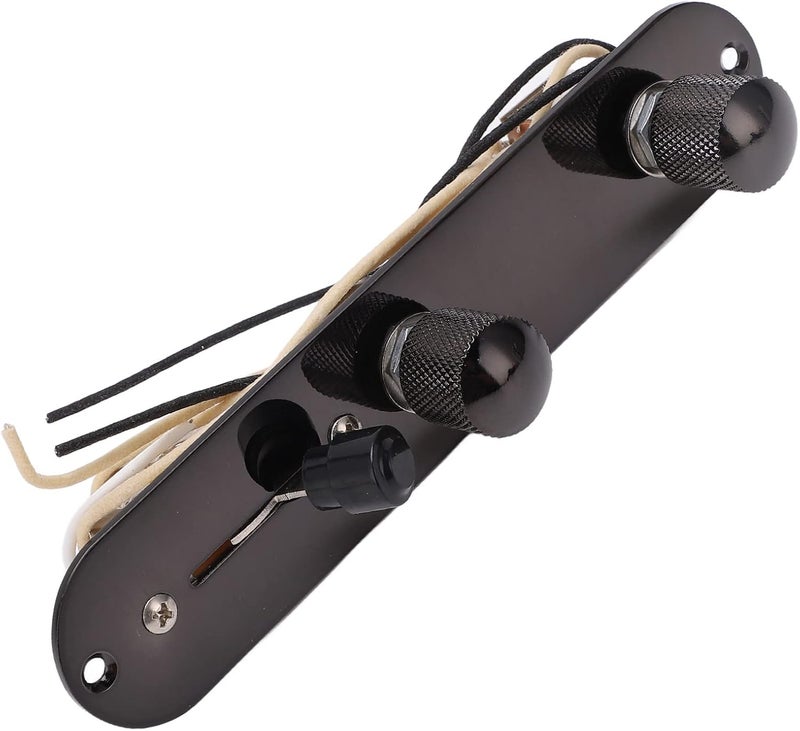 Electric Guitar Prewired Control Plate, Iron Made 3 Way Switch, Black Replacement Part for Volume and Tone Adjustment, Easy Installation, Ideal Upgrade for Old or Damaged Parts - Image 5