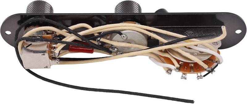 Electric Guitar Prewired Control Plate, Iron Made 3 Way Switch, Black Replacement Part for Volume and Tone Adjustment, Easy Installation, Ideal Upgrade for Old or Damaged Parts - Image 2
