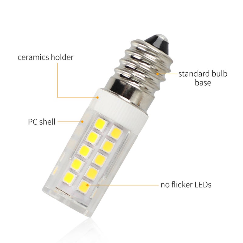 Ceramic 5W E12 LEDs Light Bulbs AC220V Fridge Screw Base Refrigerator Kitchen Hall LEDs Bulbs Non-flicker Corn Light Bulbs - Image 3