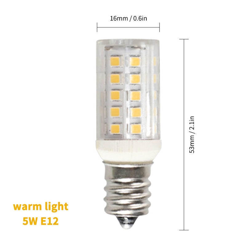 Ceramic 5W E12 LEDs Light Bulbs AC220V Fridge Screw Base Refrigerator Kitchen Hall LEDs Bulbs Non-flicker Corn Light Bulbs - Image 2