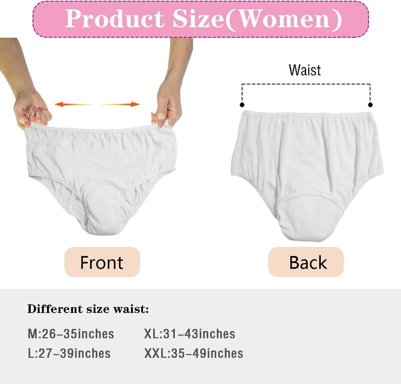 Lmaray Pull On Style Adult Cloth Diaper for Women Reusable Nappy Washable Elderly Incontinence Care Protection Nappies Underwear for Women Repeatedly Washing LeakProof Safety Pants 2635 inch Waist - Image 2