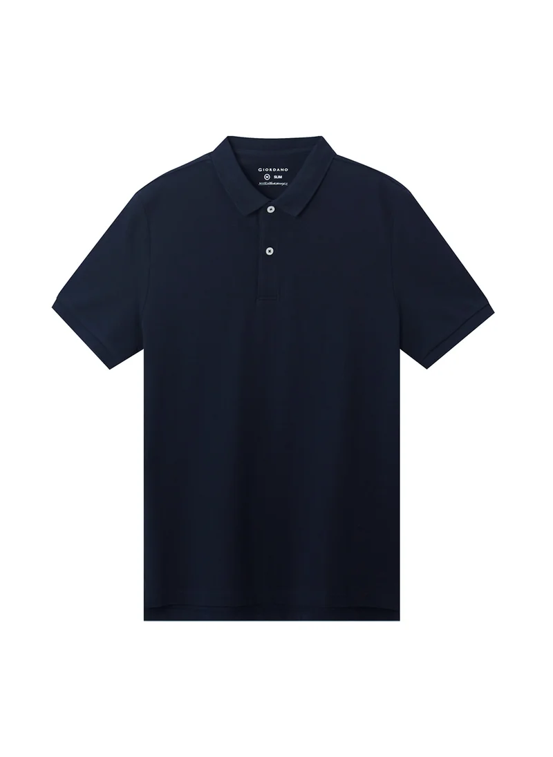 GIORDANO Men's Slim Fit Pique Polo: Elevated Comfort, Modern Style