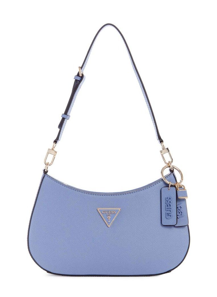 جس حقيبة كتف GUESS Noelle Saffiano - أزرق فاتح، أناقة في كل تفصيل - Image 1