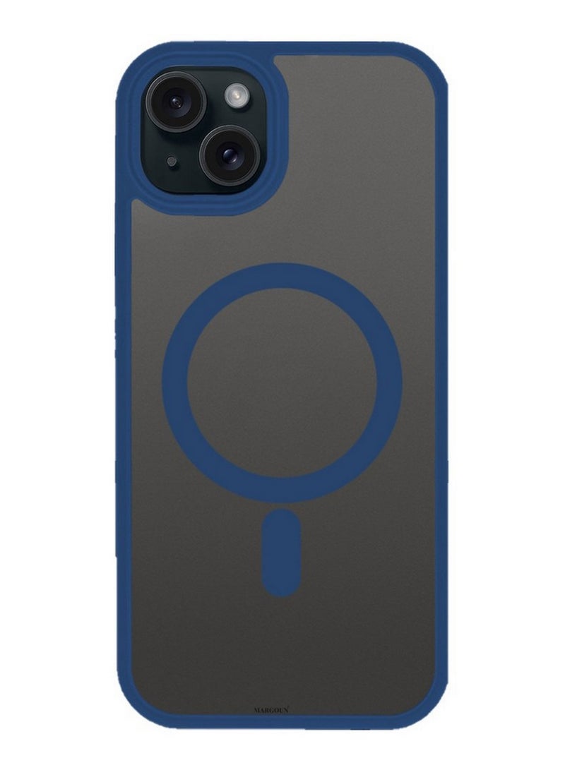 CATANES Magnetic Slim Protective Case for iPhone 15 - with Wireless Charging Support - Blue - Image 2