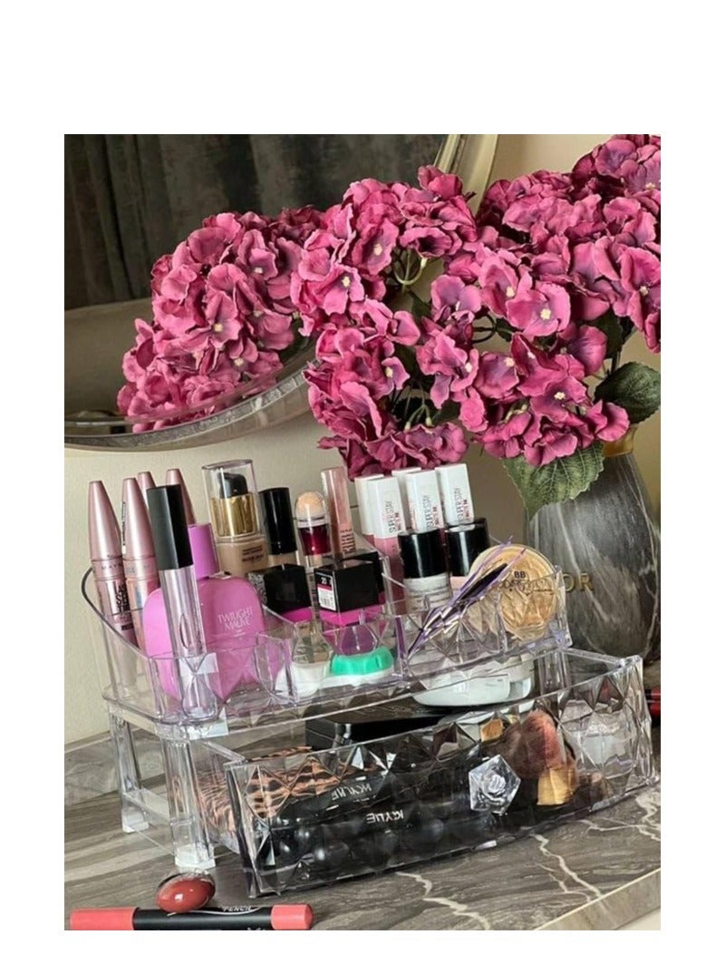 Acrylic Cosmetic Organizer - Makeup Display Stand - Jewelry Storage Case with Drawers for Lipstick - Image 4