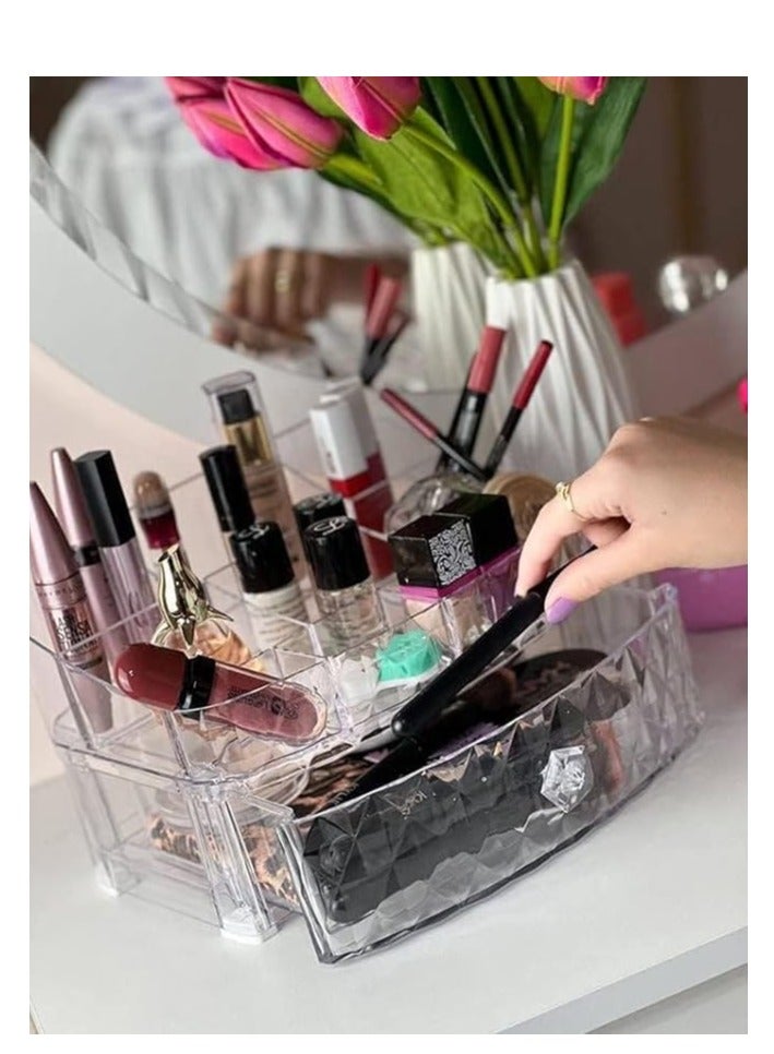 Acrylic Cosmetic Organizer - Makeup Display Stand - Jewelry Storage Case with Drawers for Lipstick - Image 5