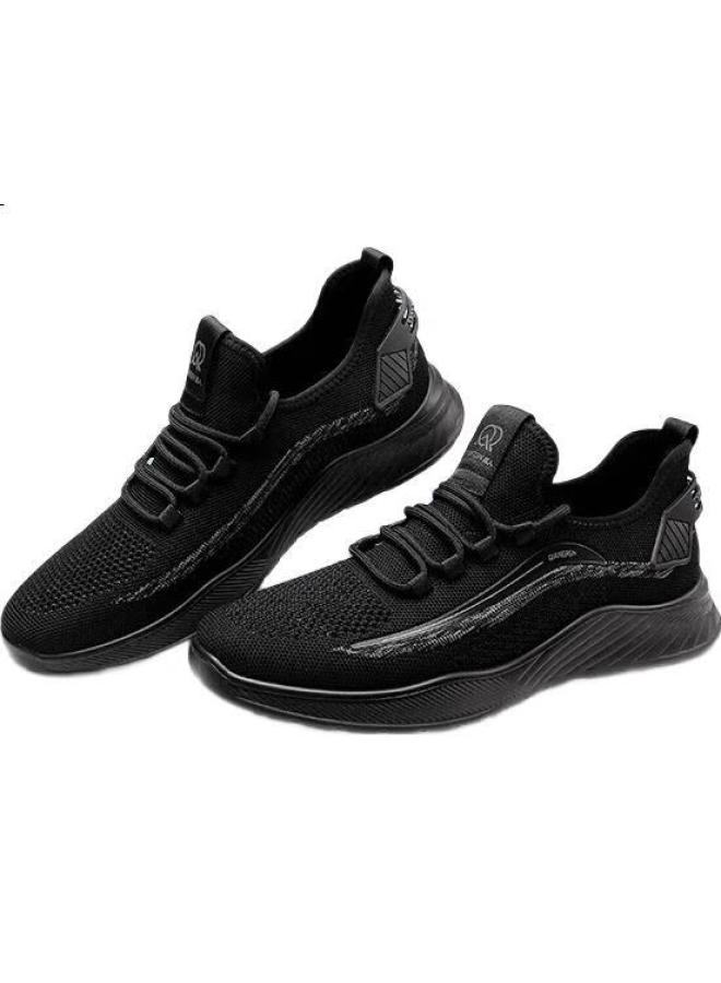 Strongman Men'S Breathable Flyknit Outdoor Sports Shoes Extra Large Size Jdd73276 Black Size 47 - Image 1