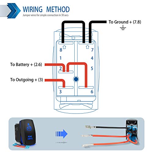 FABOOD F 5 Pin Rocker Switch Jumper Wires Set with Male and Female Terminal for On/Off Rocker Switch Wiring (5 pin - 4 Set) - Image 5