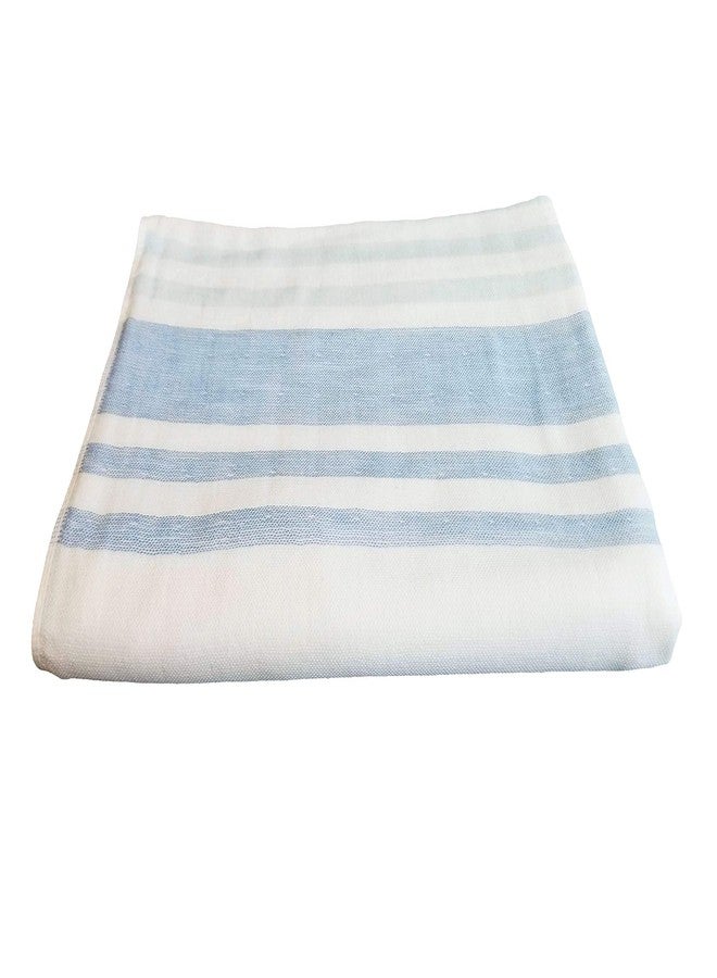 إيبينكا منشفة حمام يابانية من إيبينكا سينشو، فائقة النعومة، سريعة الجفاف، ذات خطوط طرفية بلونين، زرقاء (منشفة حمام) - Image 1