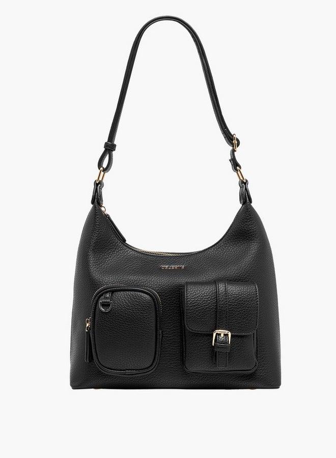Celeste Textured Shoulder Bag with Zip Closure  - Image 1
