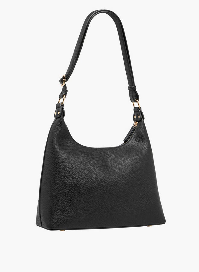 Celeste Textured Shoulder Bag with Zip Closure  - Image 5