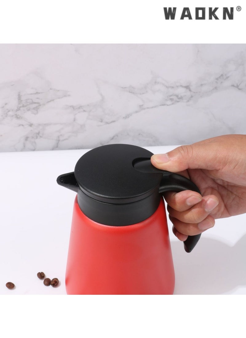 WAOKN - High-Efficiency Insulation Double-Layer 304 Stainless Steel Coffee Kettle, Large Capacity and Portable, Specifically Designed for Office Use（680ml） - Image 1