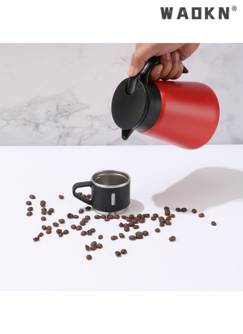WAOKN - High-Efficiency Insulation Double-Layer 304 Stainless Steel Coffee Kettle, Large Capacity and Portable, Specifically Designed for Office Use（680ml） - Image 1