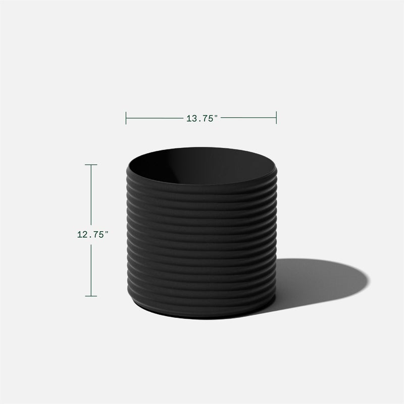 Veradek Mod Series 13" Short Planter for Patio & Backyard | Durable Plastic-Stone Material | Modern DÃ©cor for Plants & Flowers - Image 2