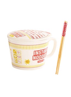 Hanghaijia Creative Ceramic Instant Noodle Ramen Soup Bowl with Lid  - Image 1