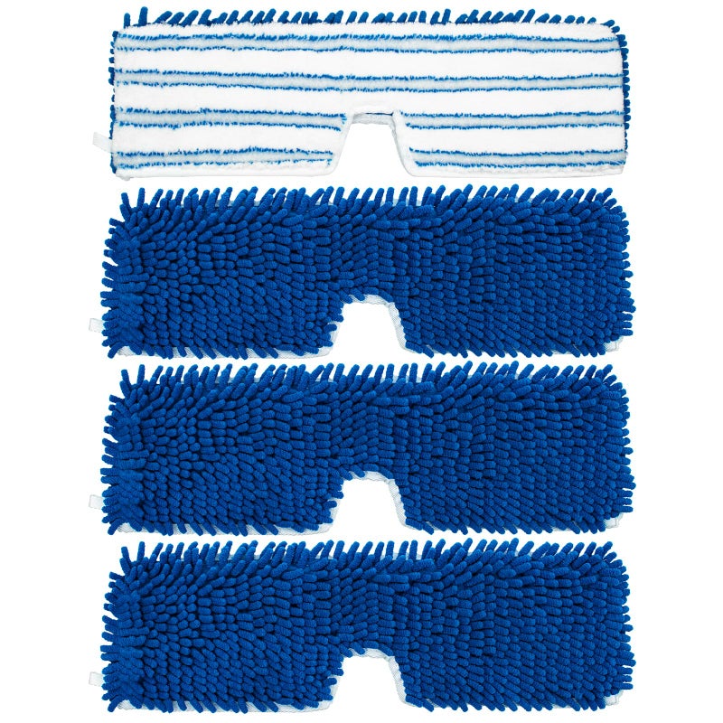 DLAIMI 4 Pack Mop Heads Replacements Compatible for Ocedar Dual-Action Microfiber Flip Mop, Double Sided Mop Replace Head Mop Refills with Microfiber & Chenille for Dry Wet Use, Reusable, Machine Washable - Image 1