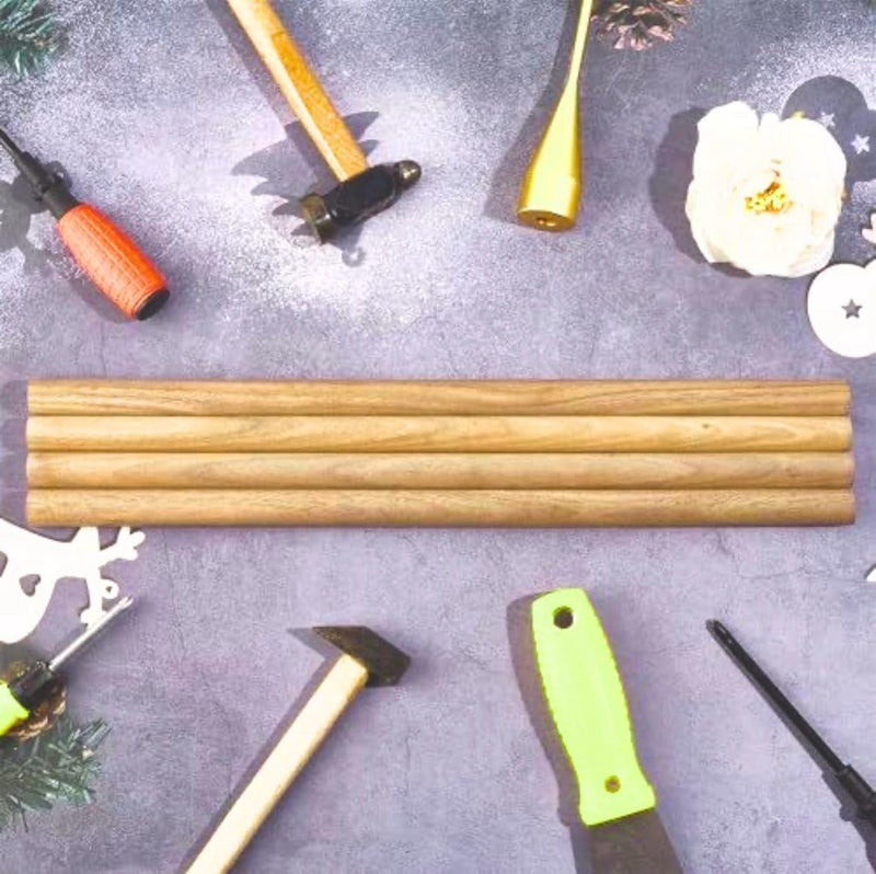 bloomax ® 10 قطع 12 بوصة، قطر-10 مم قضبان خشبية دائرية | قضبان خشب | عصي خشبية صلبة، ماكرامي، تعليق على الحائط، مشاريع فنون وحرف، DIY والمزيد (تشطيب قياسي) - Image 3