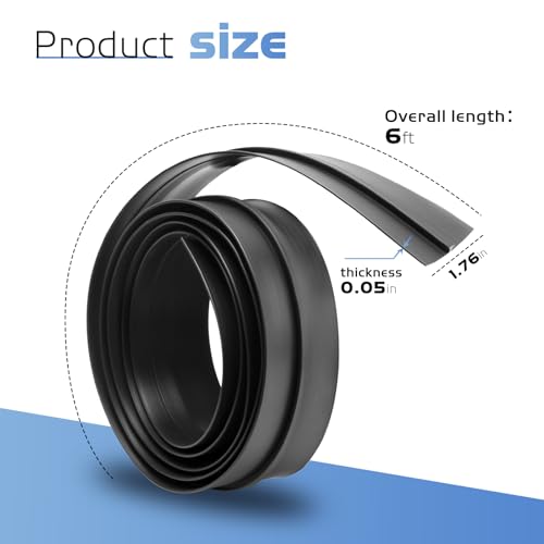 Sconva 6 FT Truck Cap Rubber Weather Seal, Double Leaf Bottom Rear Door Frame Seal Strip with T-Channel for Car Camper Boat RV Truck Doors & Home Applications # 4017020000 - Image 2