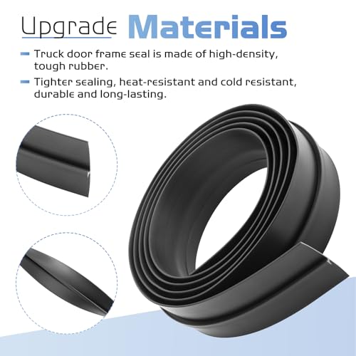 Sconva 6 FT Truck Cap Rubber Weather Seal, Double Leaf Bottom Rear Door Frame Seal Strip with T-Channel for Car Camper Boat RV Truck Doors & Home Applications # 4017020000 - Image 4