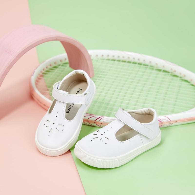Felix & Flora Toddler/Little Kid Girls Running Shoes Sneakers Princess Casual Sports Shoes(White,5 Toddler) - Image 3