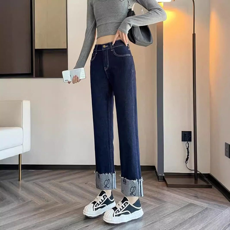 جينز يومي بتصميم كلاسيكي أوروبي-أمريكي عتيق مقاس_S - Image 4