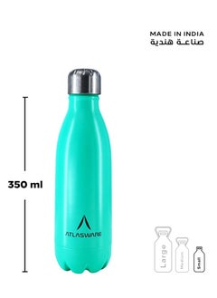 Atlasware Water Bottle with a Capacity of 350 ml, Stainless Steel Water Bottle that keeps Cold for 34 Hours and Keeps Heat for 12 Hours, Tiffany  - Image 3