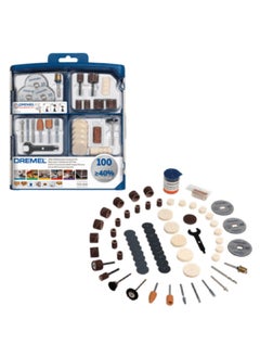 DREMEL 100-Piece Rugged Long Term Use Multipurpose Accessory Set with Box Multicolour JE2 615 S72 3JA  - Image 3