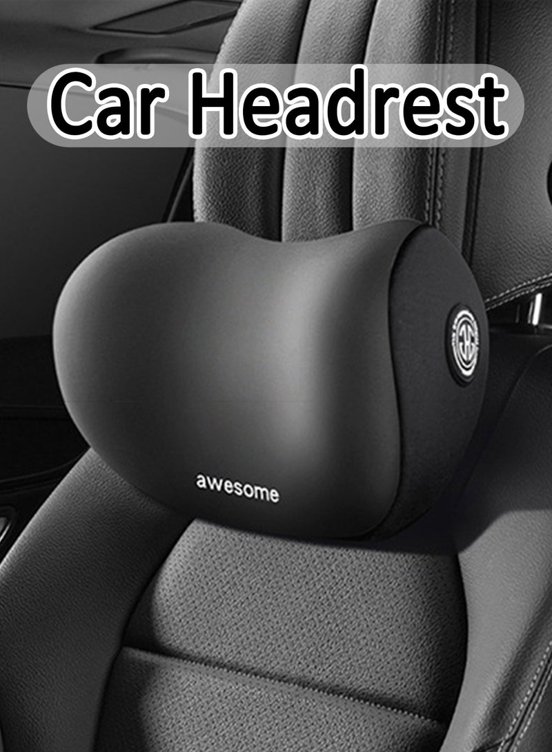 Car Headrest,for Neck Pain Relief U-Shape Ergonomic Memory Foam Neck Support Pillow, Easy Installation, Soft & Comfortable Car Neck Support Pillow, Adjustable, Breathable, for Car, Travel, Office, 2-in-1 Multi-Function Design - Image 1