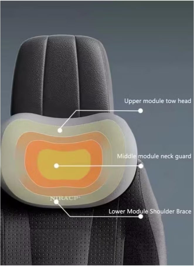 Car Headrest,for Neck Pain Relief U-Shape Ergonomic Memory Foam Neck Support Pillow, Easy Installation, Soft & Comfortable Car Neck Support Pillow, Adjustable, Breathable, for Car, Travel, Office, 2-in-1 Multi-Function Design - Image 5