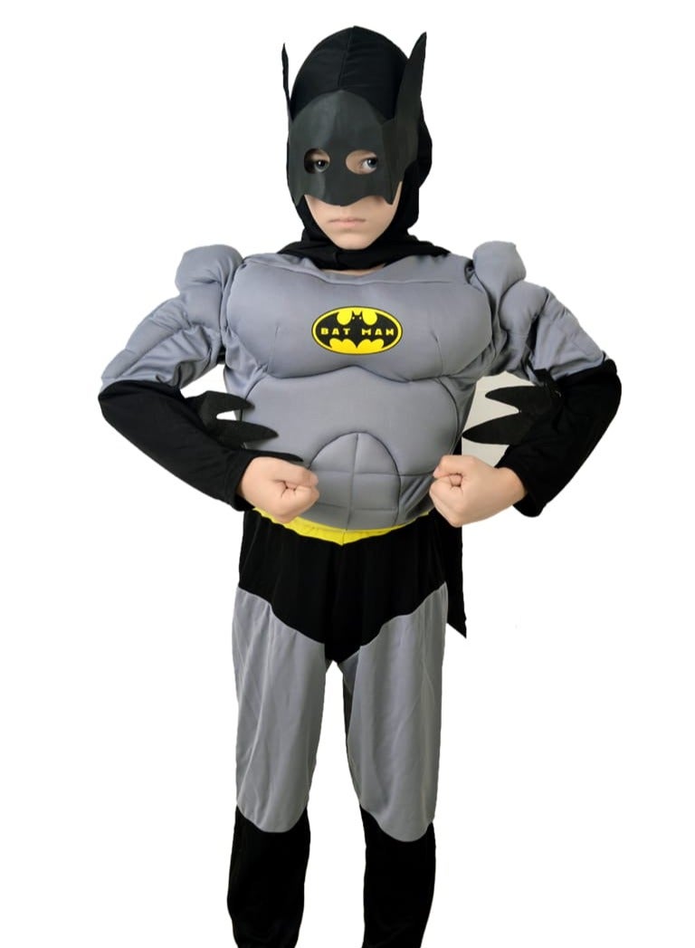 أفينجيرز لبس باتمان مجسم للأطفال – زي تنكري ثلاثي الأبعاد للأبطال الخارقين-مناسب عمر 8-9 سنوات - Image 2
