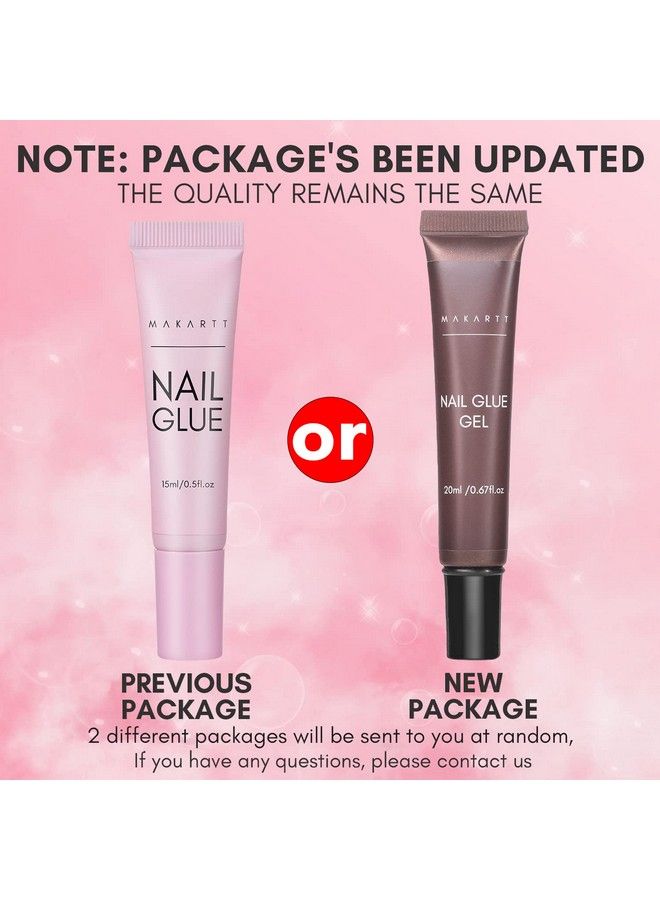 MAKARTT Gel Nail Glue Solid Nail Gel For Soft Gel Nail Tips 20Ml Nail Lamp Needed Multifunctional Nail Tools Strong Adhesive Rhinestone Glue Gel For Nail Charms Nail Gems Pack Of 2  - Image 3