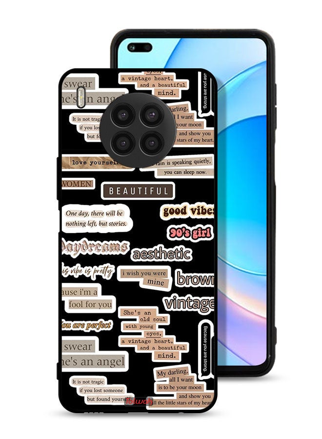 Tolwak Huawei nova 8i Protective Case Cover Beautiful Quotes Stickers - Image 1