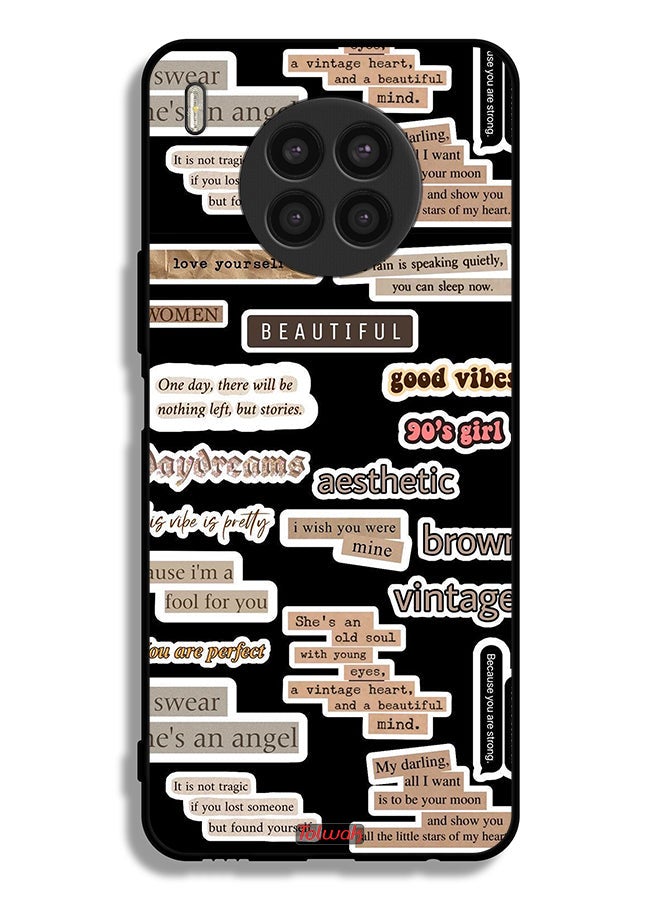 Tolwak Huawei nova 8i Protective Case Cover Beautiful Quotes Stickers - Image 2