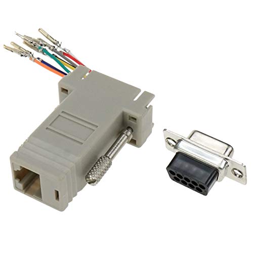 Dahszhi DB9 Ethernet Adapter, DB9 to RJ45 Modular Adapter, F/F - Image 2