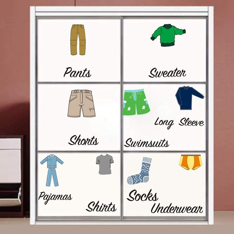 Easma Boy Decals Dresser Clothing Labels Dresser Labels Kids Drawer Stickers Organizing Decals - Image 2