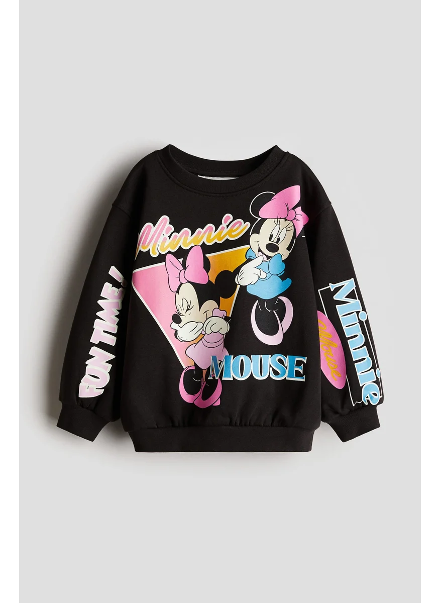 اتش اند ام Motif-Detail Sweatshirt
