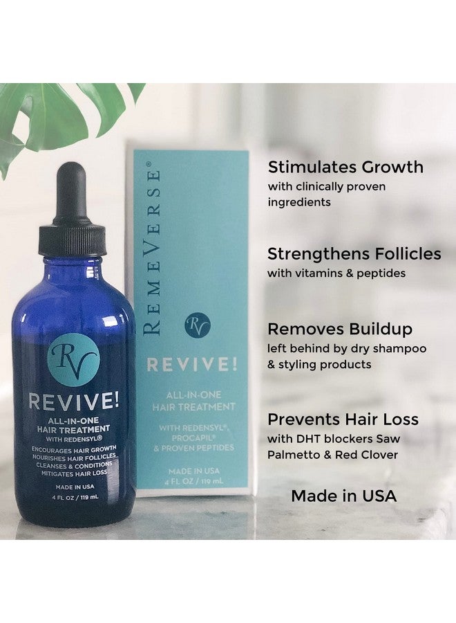 RemeVerse Revive Allinone Hair Treatment Serum With 3% Redensyl For Thinning Hair Mitigating Hair Loss Encouraging New Hair Growth. Contains Procapil Peptides Dht Blockers Vitamins (4 Fl Oz) - Image 4