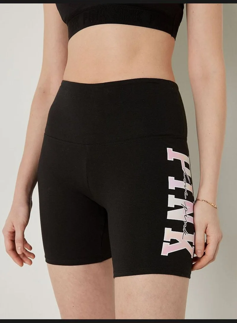 PINK 6" Cotton High Waist Biker Shorts