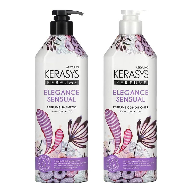 Kerasys شامبو كيراسيس إيلغنس المعطر 600 مل مجموعة شطف 600 مل