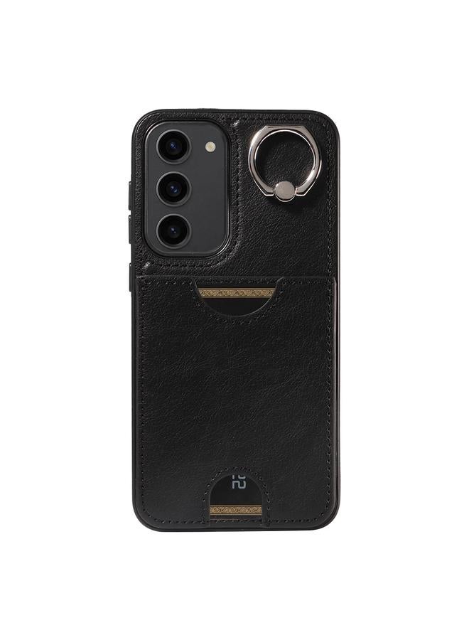 S-TOP Case For Samsung Galaxy S23+ 5G Calf Texture Card Slot Ring Holder Phone Case - Image 2