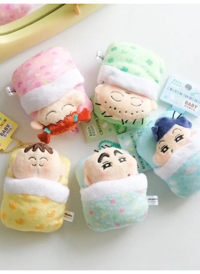 Japanese Crayon Xiaoxin Kindergarten Sleeping Series Adaini Men's Wind Room Chain Bag Keychain Pendant-Specifications:Pendant 10cm [in Stock]]-Color:Male  - Image 3