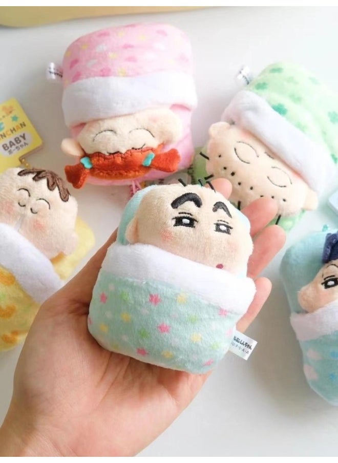Japanese Crayon Xiaoxin Kindergarten Sleeping Series Adaini Men's Wind Room Chain Bag Keychain Pendant-Specifications:Pendant 10cm [in Stock]]-Color:Male  - Image 1