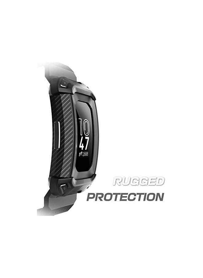 SUPCASE Unicorn Beetle Pro Series Design for Fitbit Inspire & Fitbit Inspire Hr Replacement Bands with Built-in Rugged Protective Case (Black)