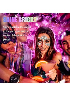 mio 3 Sets Makeup Ball Face Decoration Face Jewels Stickers Face Gems Temporary Tattoo Stickers Face Crystal with Acrylic Diamond Face patch for Festival Rave Carnival Party Dance Party  - Image 5